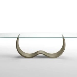 Alisei With A Glass Top Dining Table By Eforma