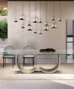 Alisei With A Glass Top Dining Table By Eforma 3