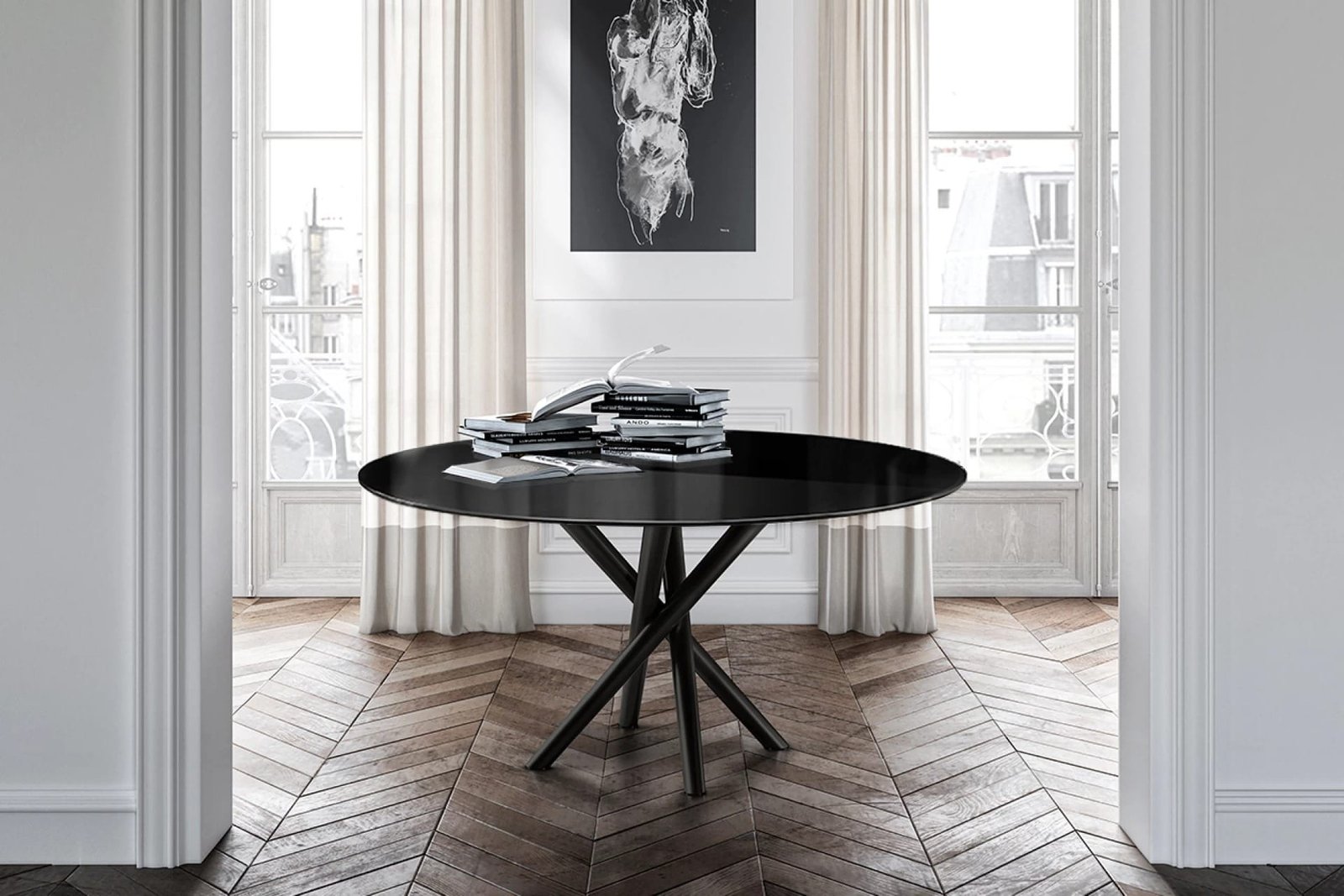 Baly With A Ceramic Top Dining Table By Eforma - Image 2