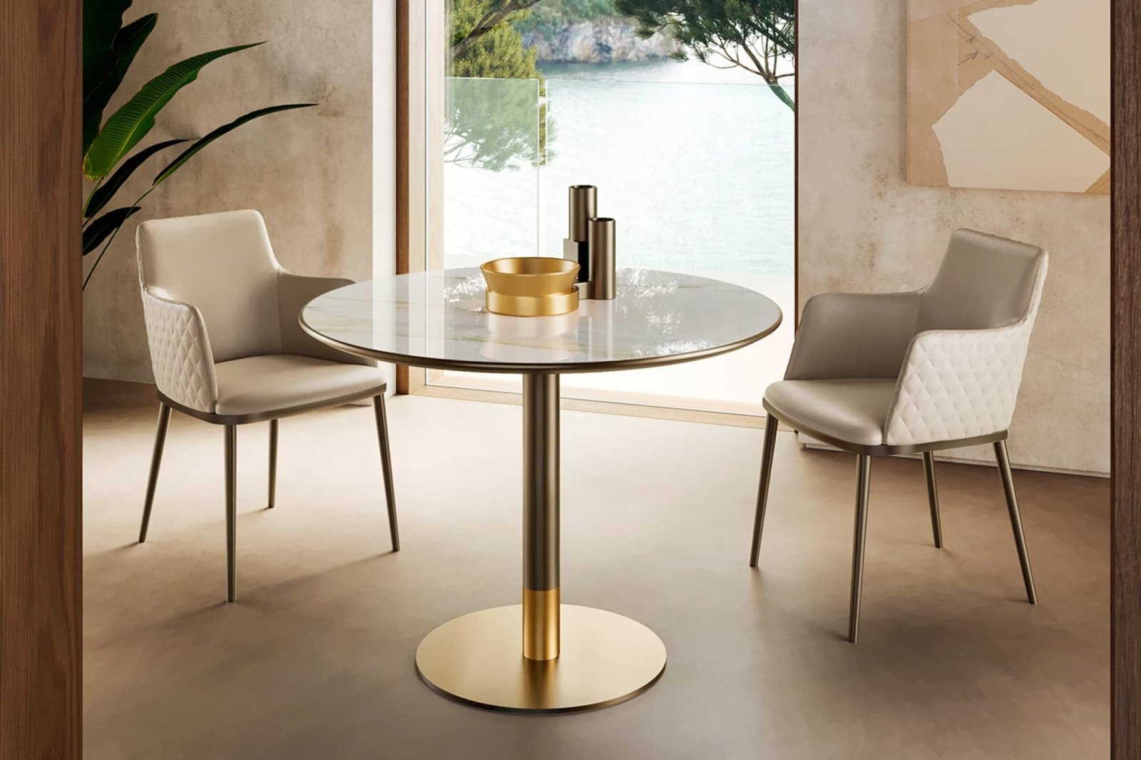 Cilindro Bistro With Ceramic Top Coffee Table By Eforma - Image 2