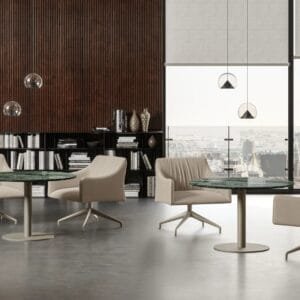 Cilindro Bistro With Marble Top Coffee Table By Eforma 3