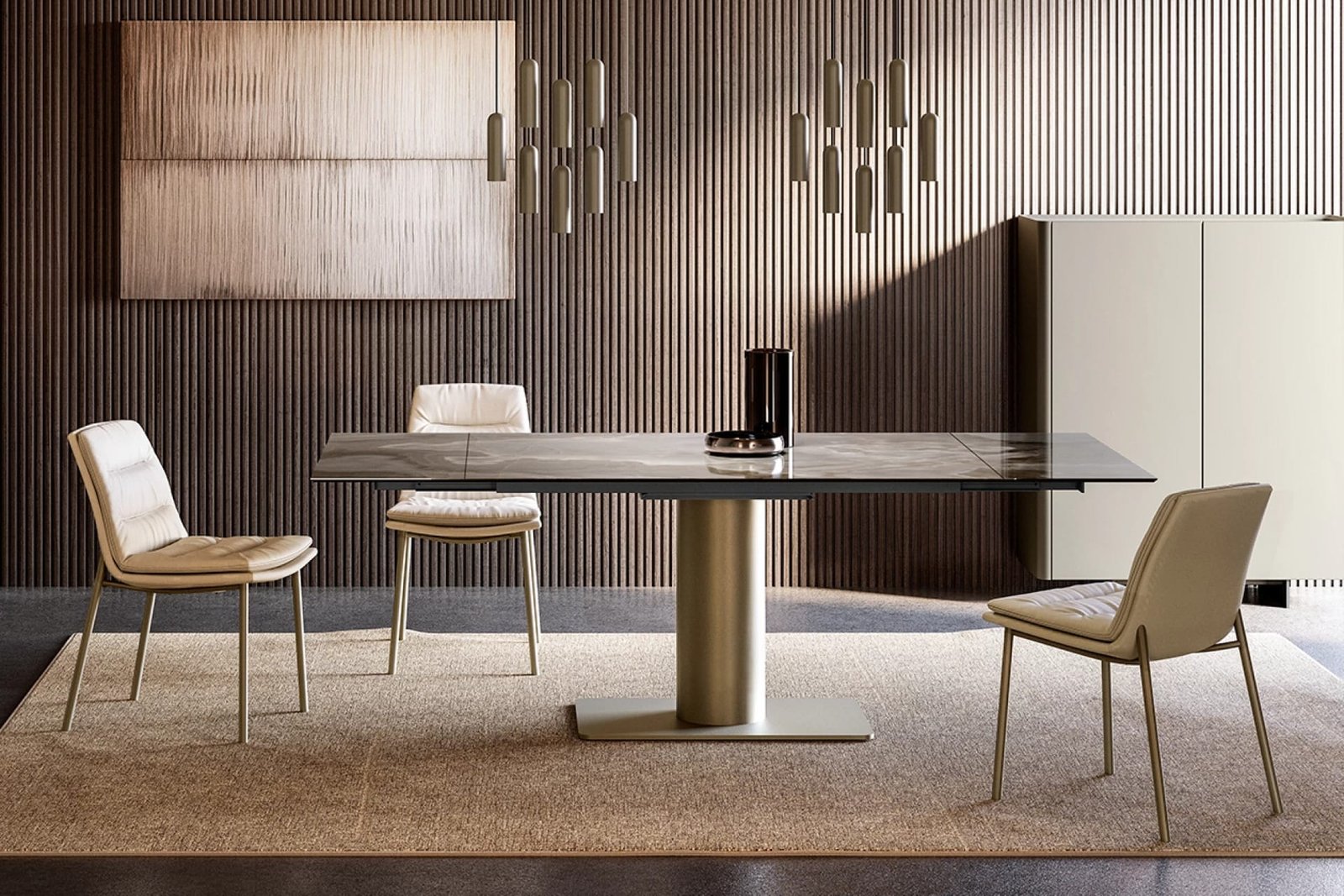 Cilindro Extendable With Ceramic Top Dining Table By Eforma - Image 4