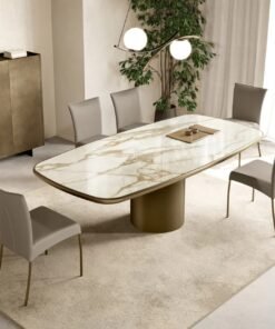 Cilindro With Ceramic Top Dining Table By Eforma 2