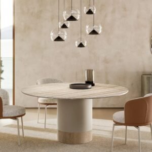 Cilindro With Marble Top Dining Table By Eforma