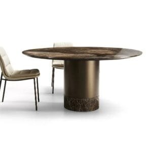 Cilindro With Marble Top Dining Table By Eforma 2
