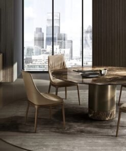 Cilindro With Marble Top Dining Table By Eforma