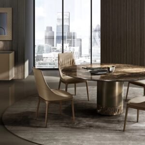 Cilindro With Marble Top Dining Table By Eforma 3