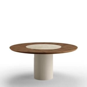 Cilindro With Wood And Ceramic Top Dining Table By Eforma