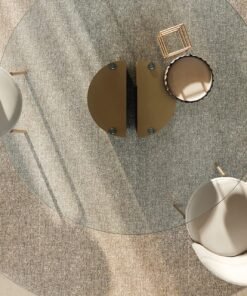 Dora With Glass Top Dining Table By Eforma