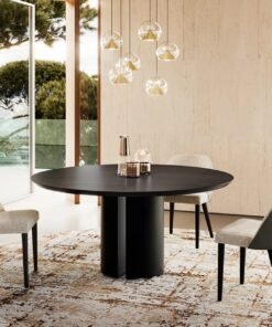 Dora With Wood Top Dining Table By Eforma 2