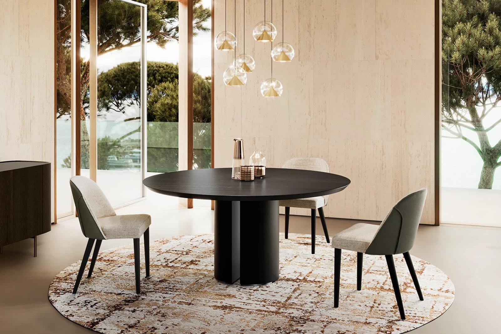 Dora With Wood Top Dining Table By Eforma - Image 2