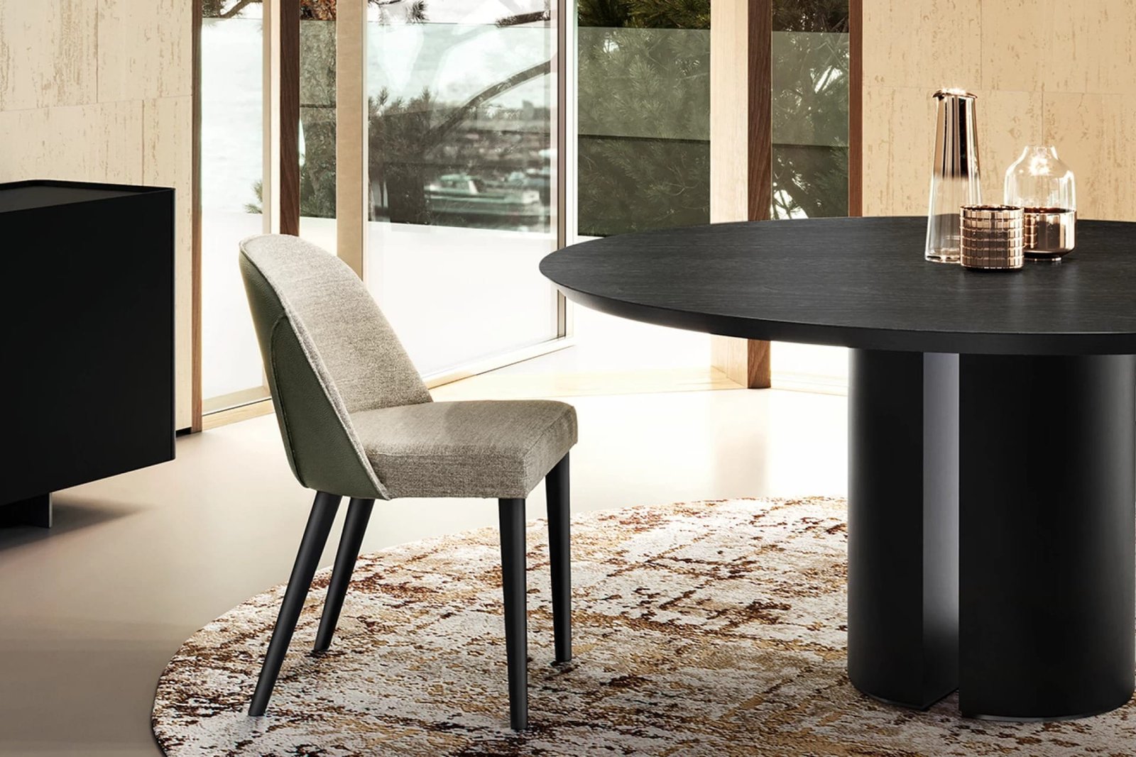 Dora With Wood Top Dining Table By Eforma - Image 3