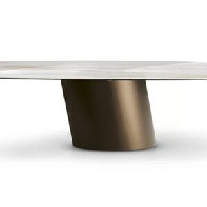 Dorado with Ceramic King Top Dining Table by Eforma