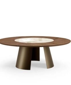 Dorian with Wood and Ceramic Top Dining Table by Eforma