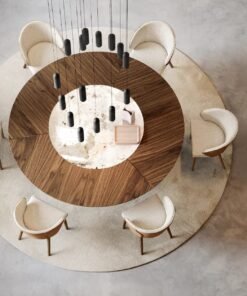 Dorian With Wood And Ceramic Top Dining Table By Eforma 3