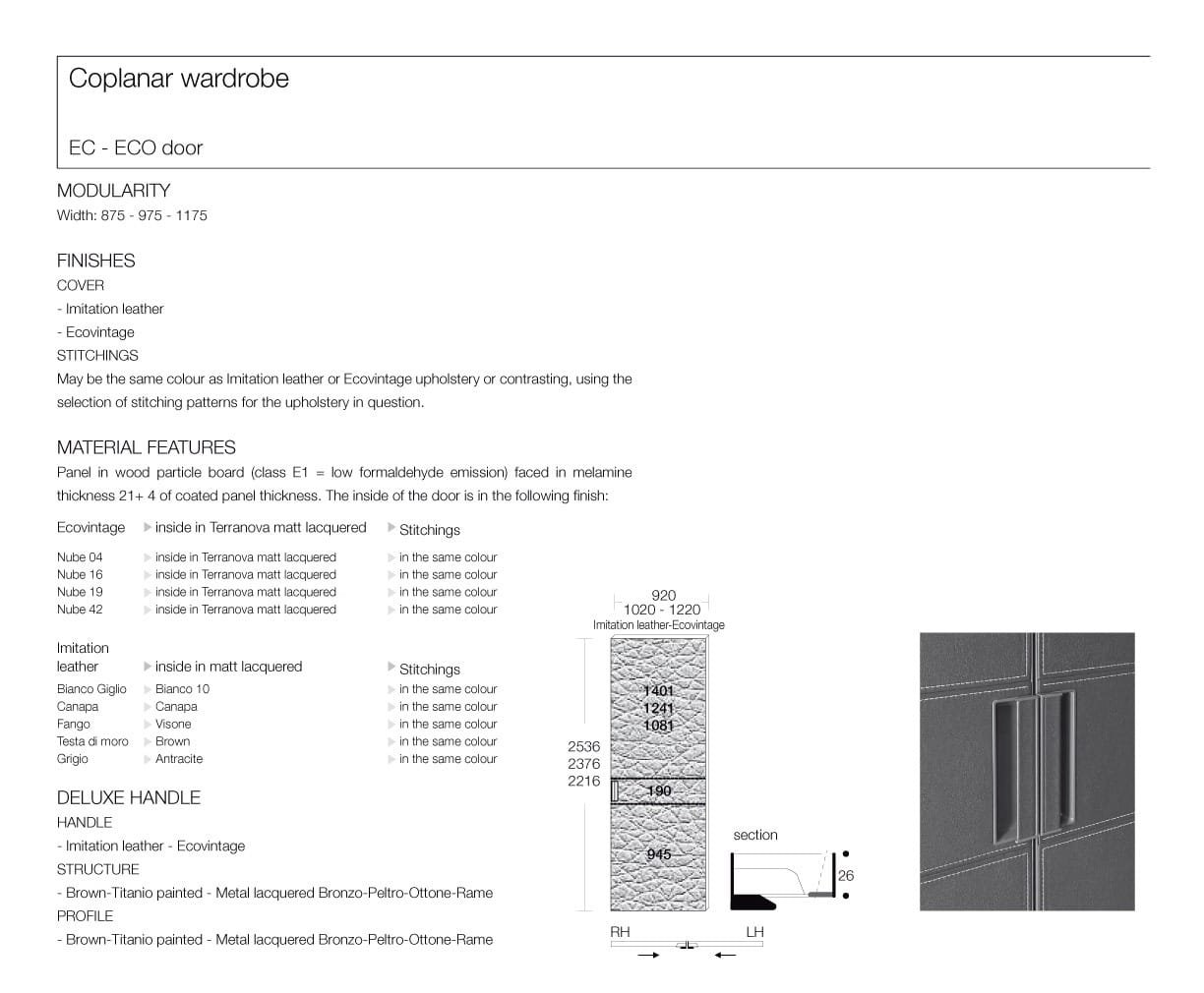 Eco Coplanar Sliding Door Wardrobe by Logo - Image 2