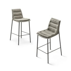 Lady With Metal Legs Bar Stool By Eforma