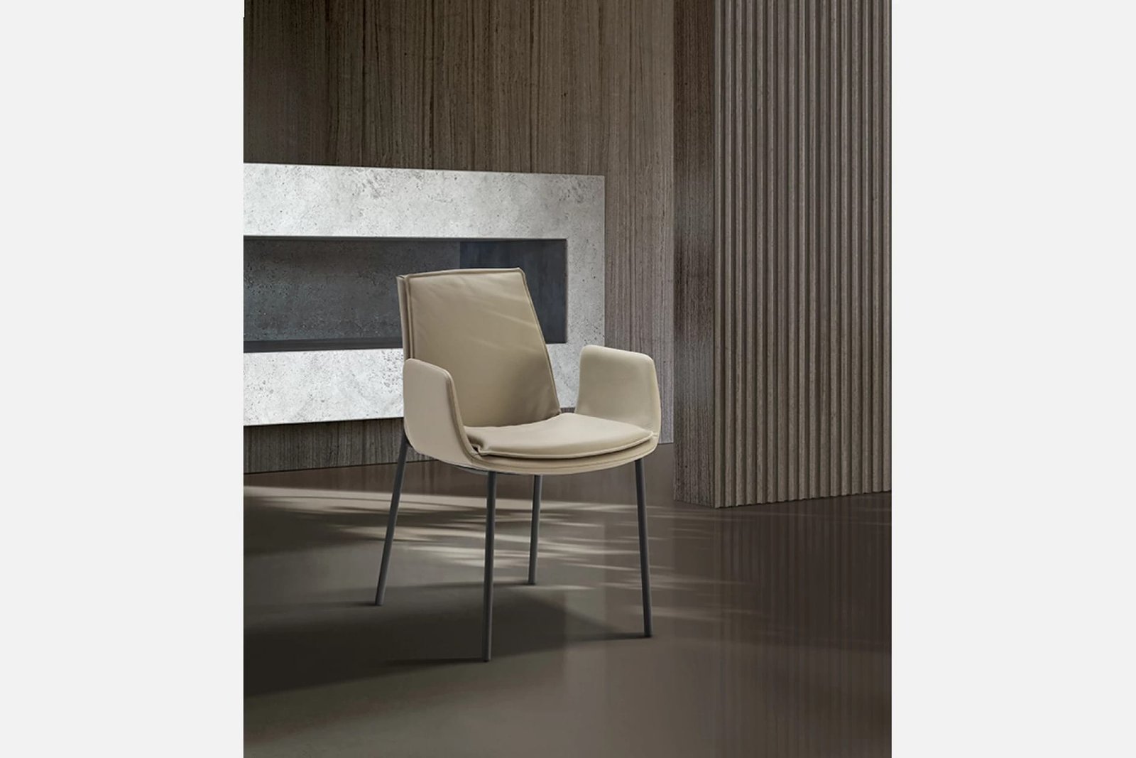Lara With Metal Legs Dining Chair By Eforma - Image 3