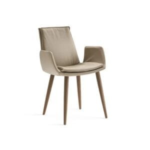 Lara With Wooden Legs Dining Chair By Eforma 2