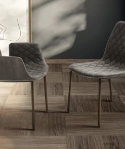 Lenny With Metal Legs Dining Chair By Eforma 2