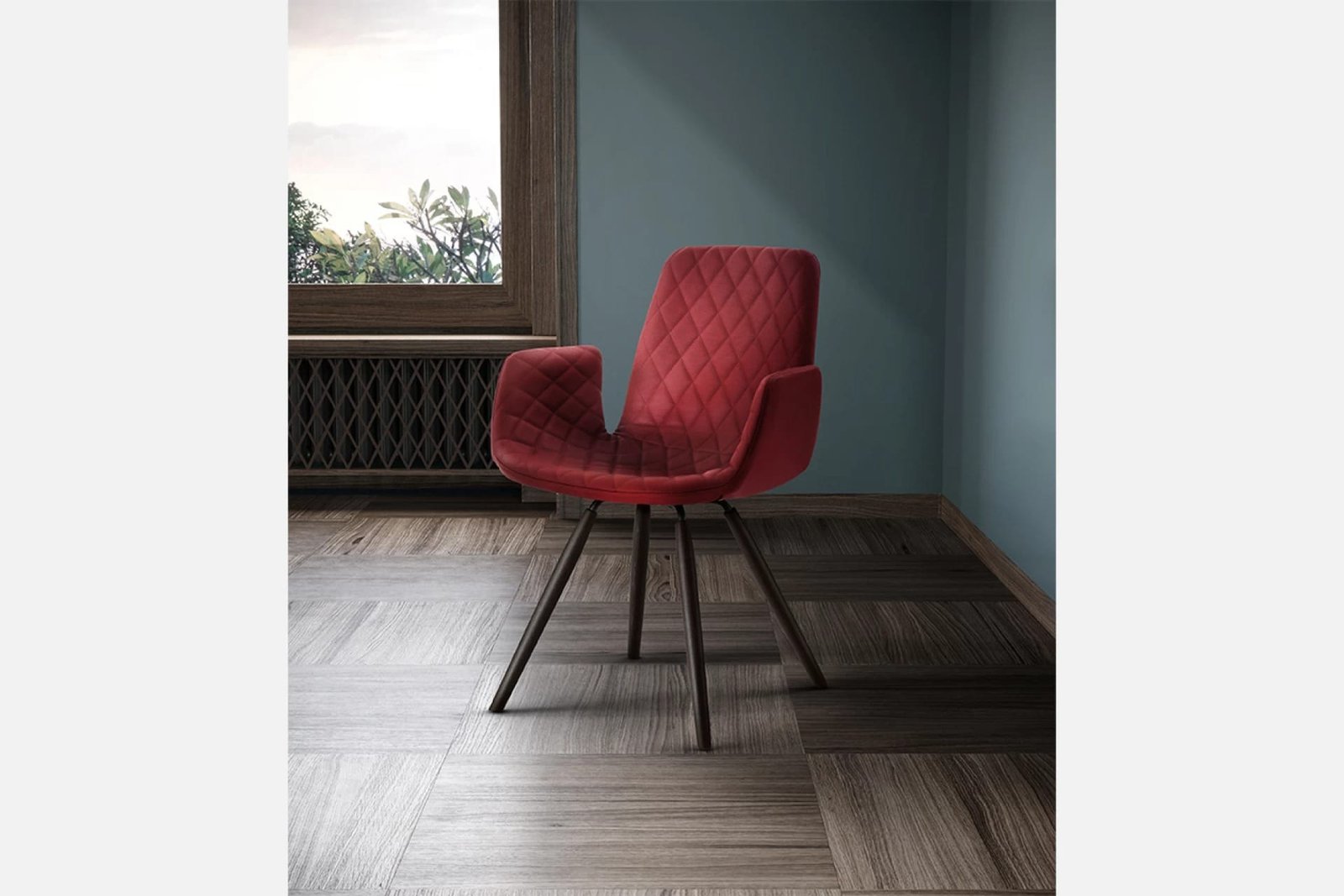 Lenny Wooden Trestle Dining Chair by Eforma - Image 3