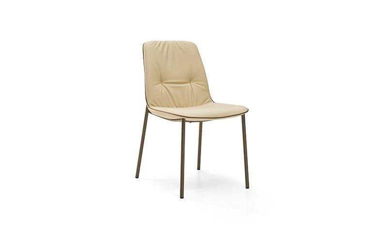 Lisa with Metal Legs Dining Chair by Eforma