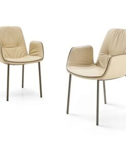 Lisa With Metal Legs Dining Chair By Eforma 2