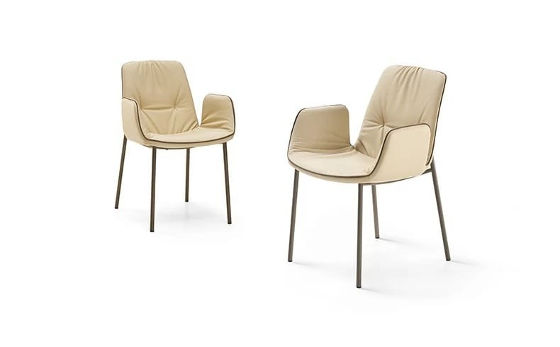 Lisa with Metal Legs Dining Chair by Eforma - Image 2