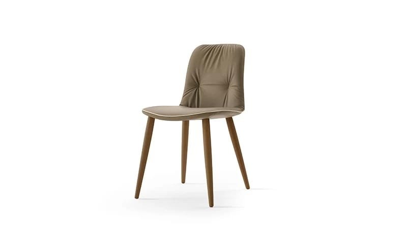Lisa With Wooden Legs Dining Chair By Eforma