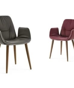 Lisa With Wooden Legs Dining Chair By Eforma 2