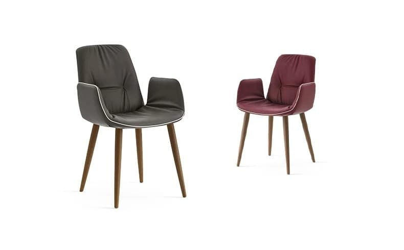 Lisa With Wooden Legs Dining Chair By Eforma - Image 2