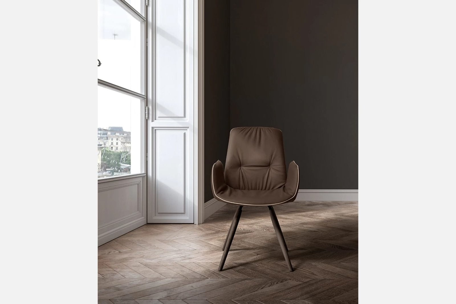 Lisa Wooden Trestle Dining Chair by Eforma - Image 3