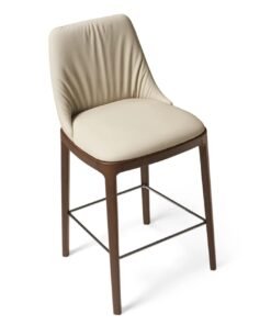 Max Deluxe with Wooden Base Bar Stool by Eforma