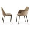 Max Diamond With Metal Base Dining Chair By Eforma 1