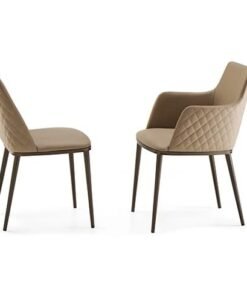 Max Diamond with Metal Base Dining Chair by Eforma