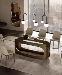 Max Diamond with Metal Base Dining Chair by Eforma