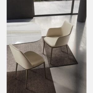 Max With Metal Base Dining Chair By Eforma 3