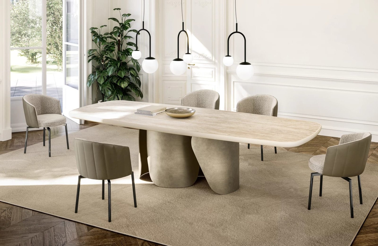 Onda With Ceramic King Top Dining Table By Eforma - Image 3