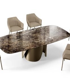 Onda With Marble Top Dining Table By Eforma 3