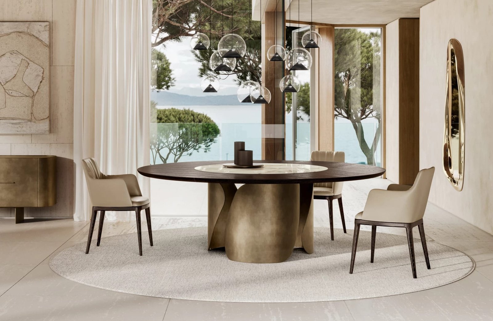 Onda With Wood And Ceramic Top Dining Table By Eforma - Image 2