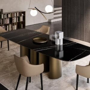 Plai With Ceramic Top Dining Table By Eforma 3