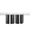 Plai With Glass Top Dining Table By Eforma