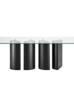 Plai With Glass Top Dining Table By Eforma