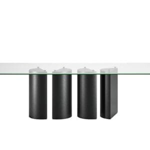 Plai With Glass Top Dining Table By Eforma