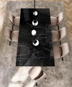 Plai With Marble Top Dining Table By Eforma