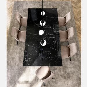 Plai With Marble Top Dining Table By Eforma 3