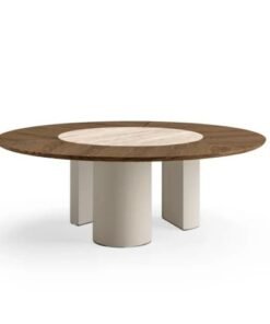 Plai With Wood And Ceramic Top Dining Table By Eforma