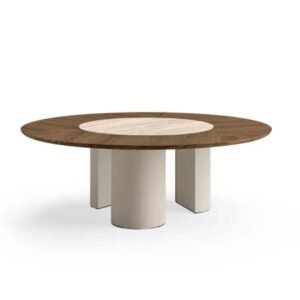 Plai With Wood And Ceramic Top Dining Table By Eforma