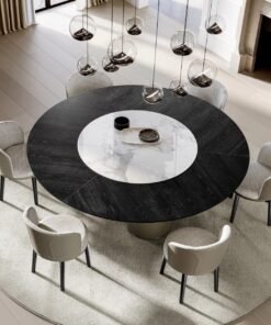 Plai With Wood And Ceramic Top Dining Table By Eforma