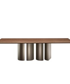 Plai With Wooden Top Dining Table By Eforma